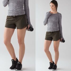 Lululemon Hotty Hot Short (4") Dark Olive SZ 4